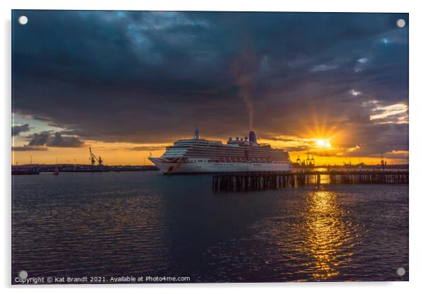 MV Arcadia leaving Southampton Port Acrylic by KB Photo