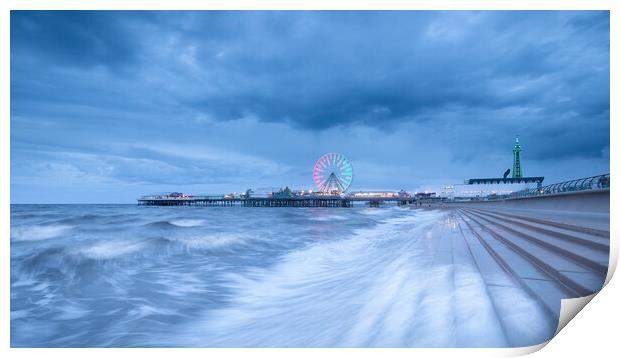 Blackpool Tower and Central Pier Print by Phil Durkin DPAGB BPE4