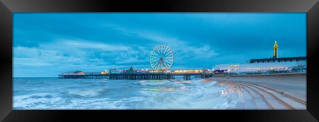Blackpool Tower and Central Pier Framed Print by Phil Durkin DPAGB BPE4