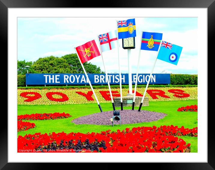 British Legion Anniversary at Plymouth Hoe, 2011. Framed Mounted Print by john hill