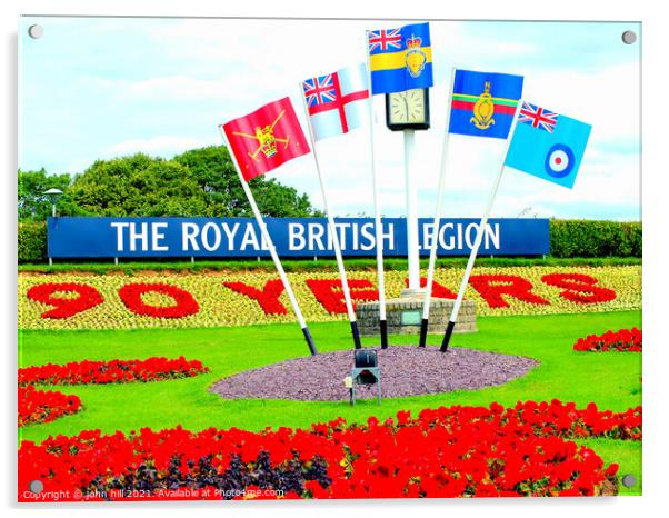 British Legion Anniversary at Plymouth Hoe, 2011. Acrylic by john hill