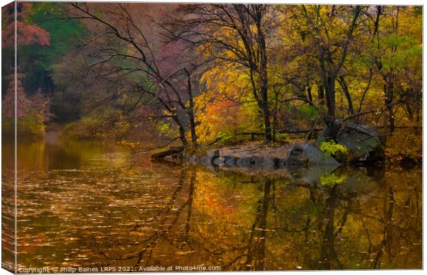 Reflections of Central Park Canvas Print by Philip Baines