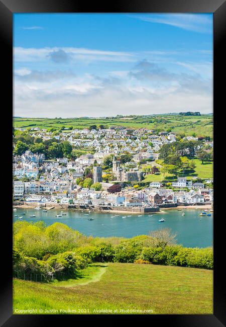Fowey, South Cornwall Framed Print by Justin Foulkes