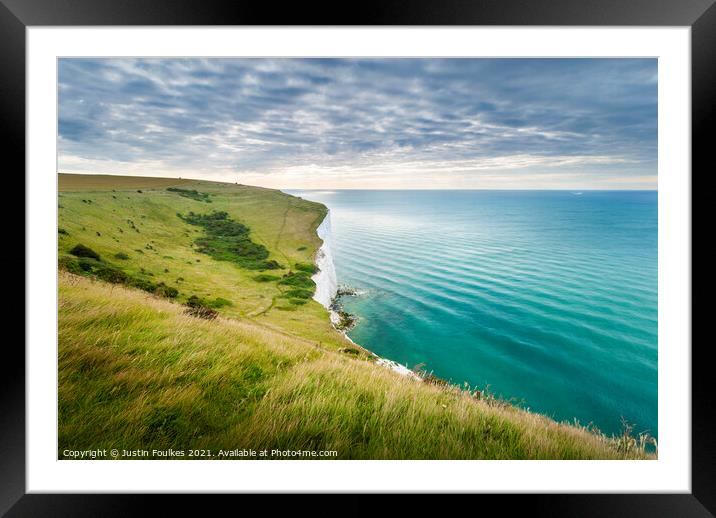 The White Cliffs of Dover, Kent, England Framed Mounted Print by Justin Foulkes