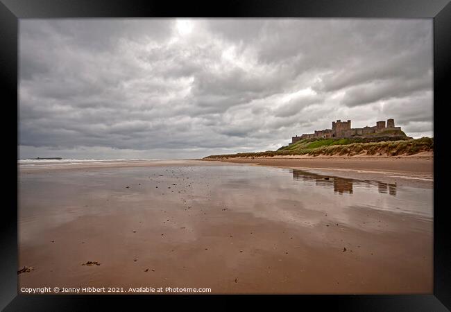 Bamburgh Castle Framed Print by Jenny Hibbert