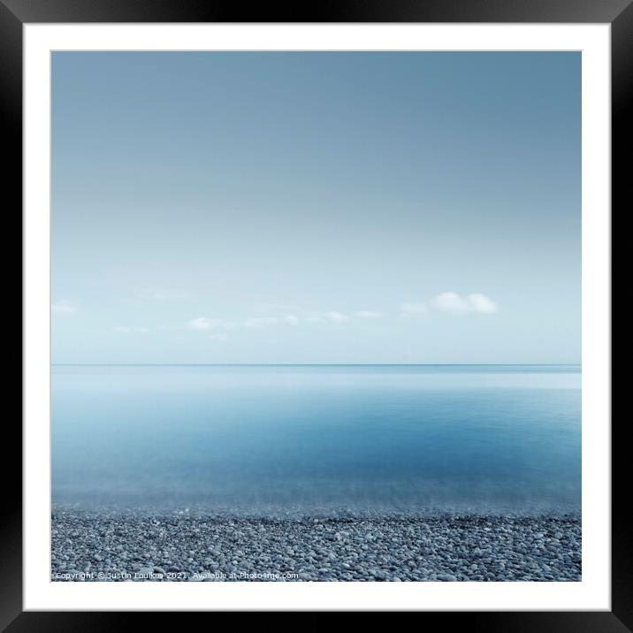 Calm Seas, East Devon Framed Mounted Print by Justin Foulkes