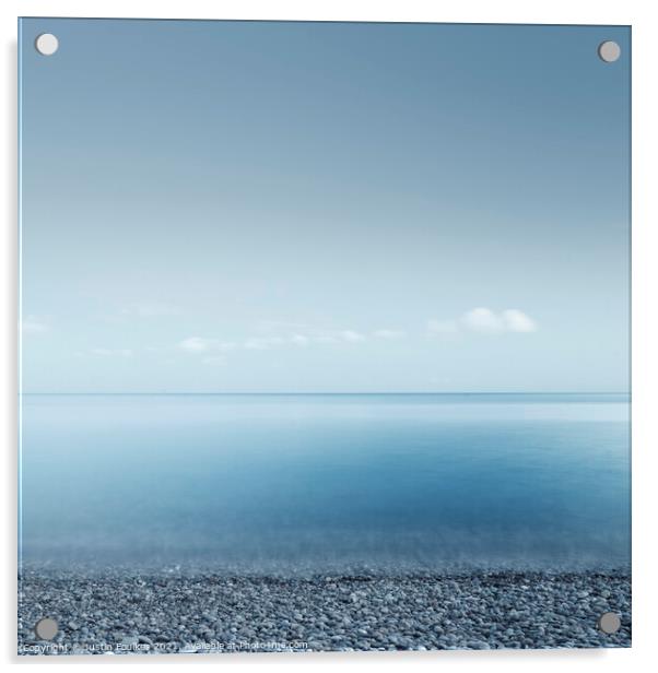 Calm Seas, East Devon Acrylic by Justin Foulkes