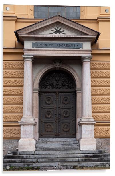 Entrance to the Sieberersches Waisenhaus - Sieberer Orphanage an Acrylic by Dietmar Rauscher