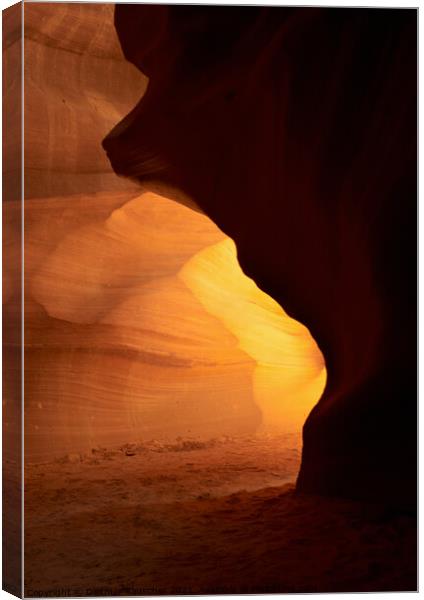 Antelope Canyon, Orange Rock Formation, in Arizona Canvas Print by Dietmar Rauscher