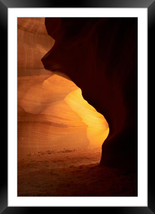 Antelope Canyon, Orange Rock Formation, in Arizona Framed Mounted Print by Dietmar Rauscher