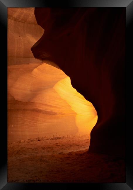 Antelope Canyon, Orange Rock Formation, in Arizona Framed Print by Dietmar Rauscher