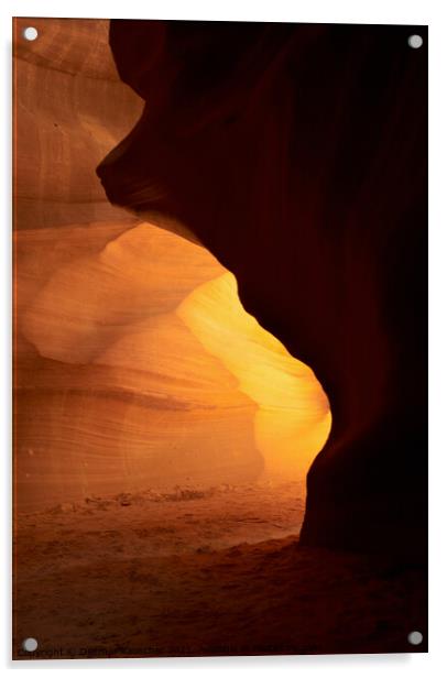Antelope Canyon, Orange Rock Formation, in Arizona Acrylic by Dietmar Rauscher