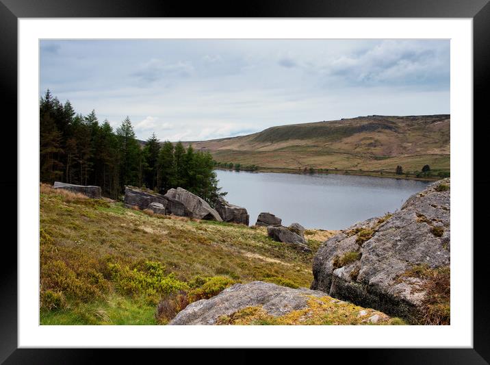 The slope of Widdop Moor Framed Mounted Print by David McCulloch