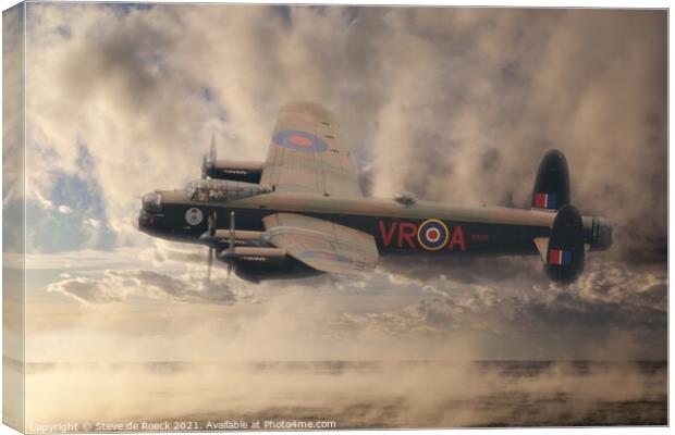Canadian Lancaster Bomber Vera Canvas Print by Steve de Roeck