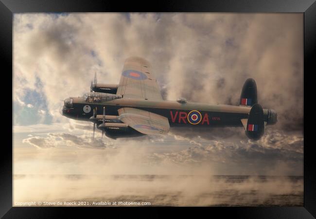 Canadian Lancaster Bomber Vera Framed Print by Steve de Roeck