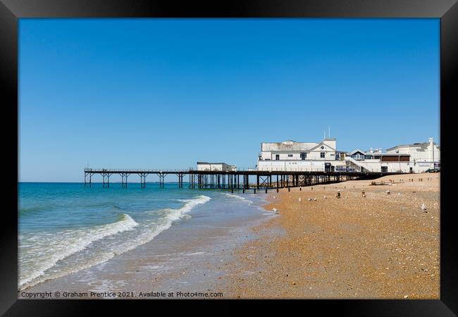 Bognor Regis Beach and Victorian Pier Framed Print by Graham Prentice