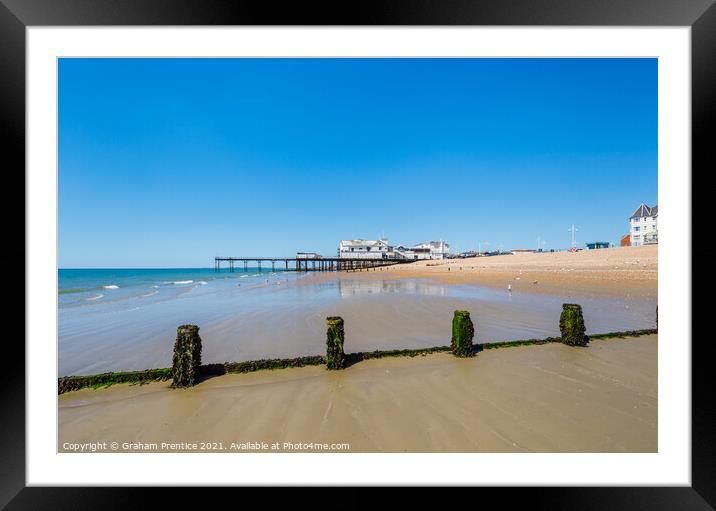 Bognor Regis Beach and Victorian Pier Framed Mounted Print by Graham Prentice