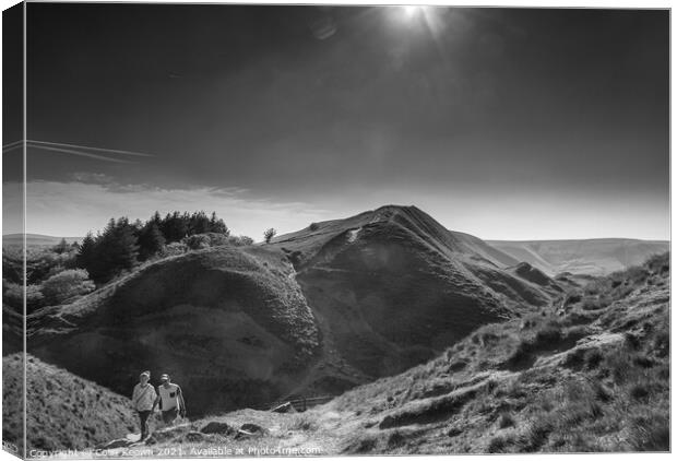 Mam Tor in Monochrome Canvas Print by Colin Keown