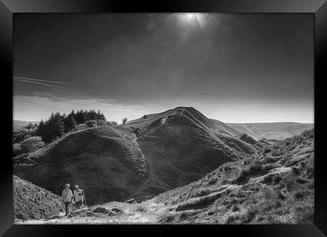 Mam Tor in Monochrome Framed Print by Colin Keown