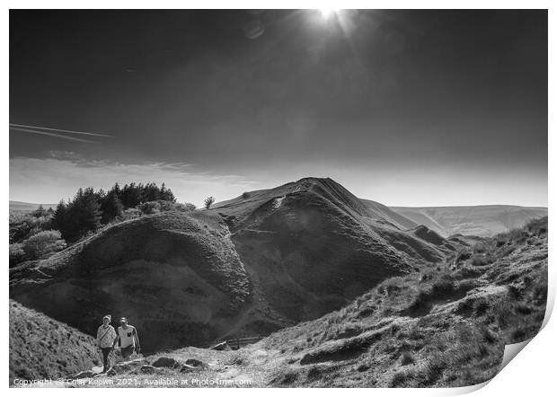 Mam Tor in Monochrome Print by Colin Keown