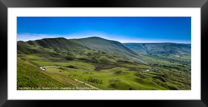 Pano of Mam Tor Framed Mounted Print by Colin Keown