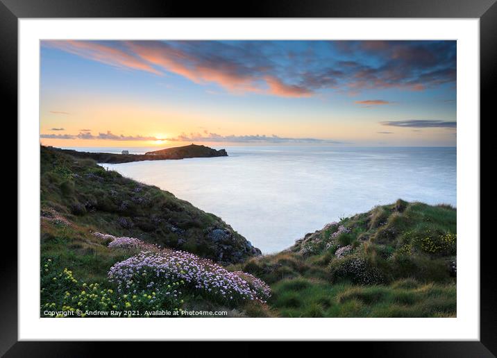 Spring sunset (Newquay)  Framed Mounted Print by Andrew Ray