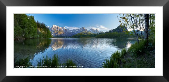 Almsee Panorama Framed Mounted Print by Silvio Schoisswohl