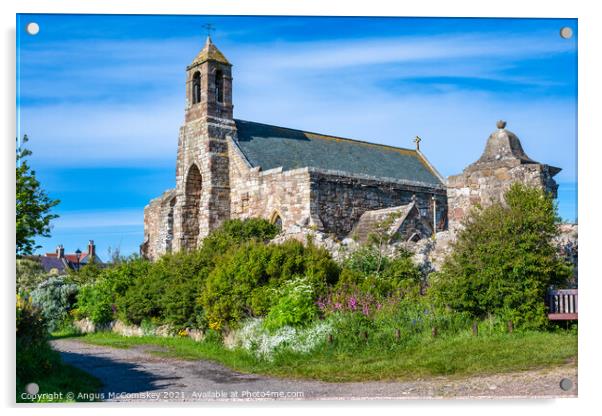 St Mary’s Parish Church, Holy Island Acrylic by Angus McComiskey