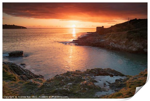 Sunrise at Pendennis Point (Falmouth) Print by Andrew Ray