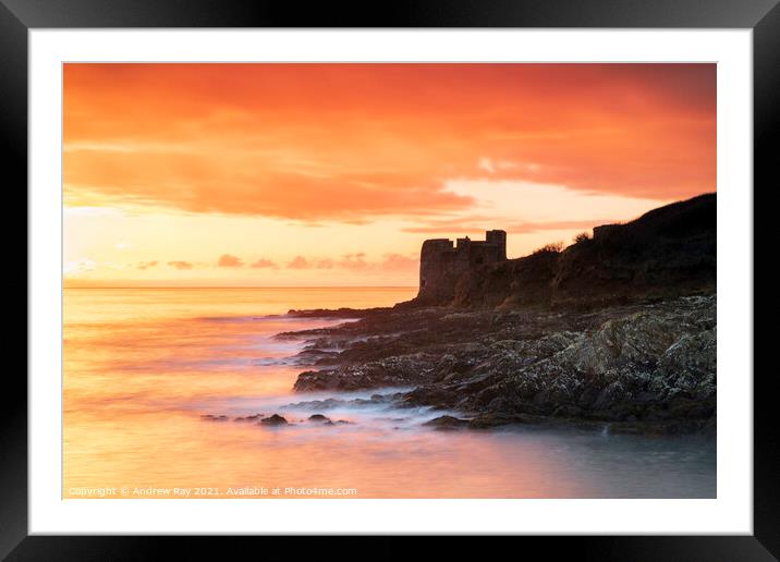 Sunrise view (Pendennis Point, Falmouth) Framed Mounted Print by Andrew Ray