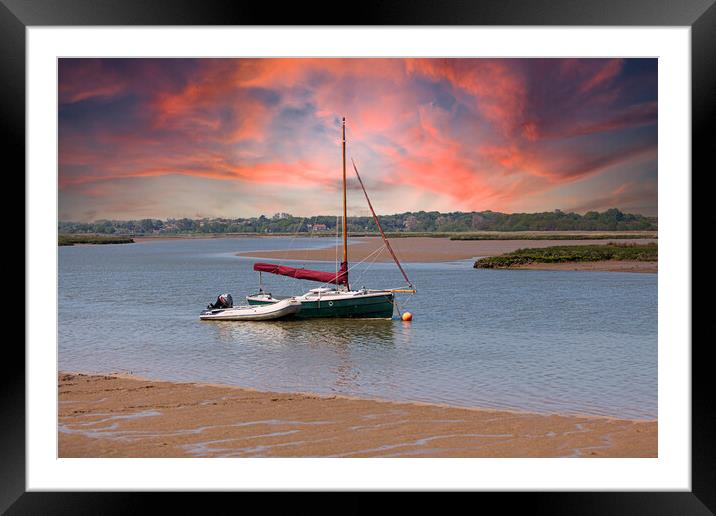 Serenity on the Alde Framed Mounted Print by Kevin Snelling