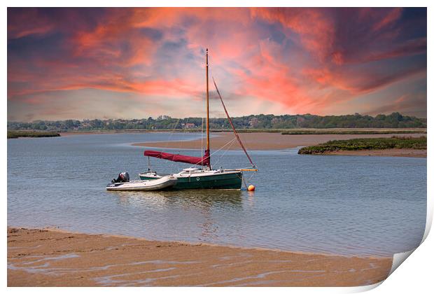 Serenity on the Alde Print by Kevin Snelling
