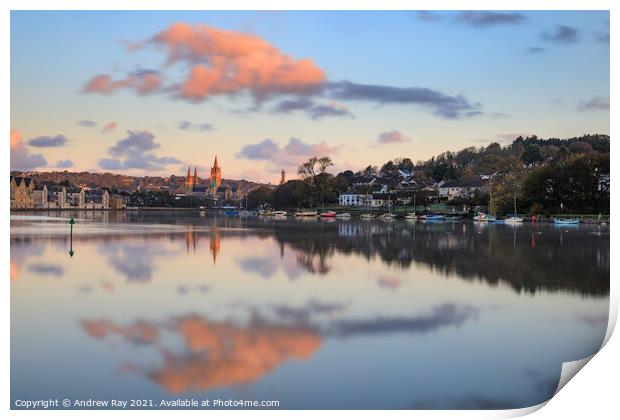 Truro sunrise reflections Print by Andrew Ray