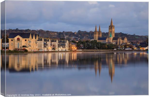 Morning reflections (Truro) Canvas Print by Andrew Ray