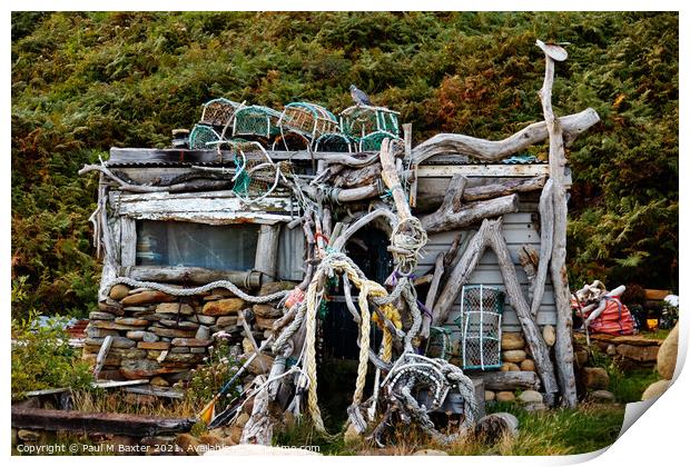 Fisherman's Hut at Mulgrave Print by Paul M Baxter