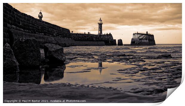 Low Tide, Whitby  Print by Paul M Baxter