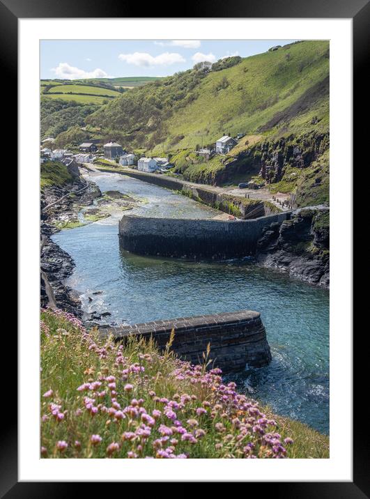 Boscastle Harbour, Cornwall Framed Mounted Print by Graham Custance