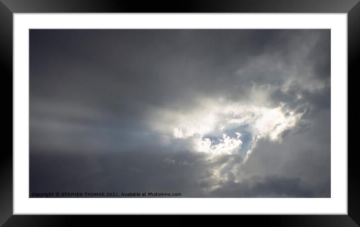 Hole In The Clouds Framed Mounted Print by STEPHEN THOMAS