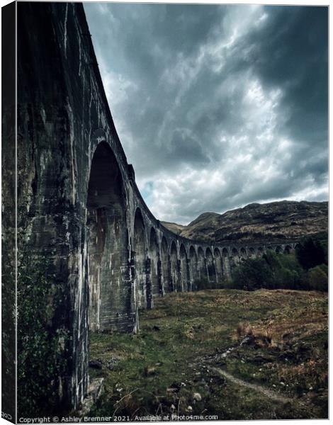 Glenfinnan Viaduct   Canvas Print by Ashley Bremner