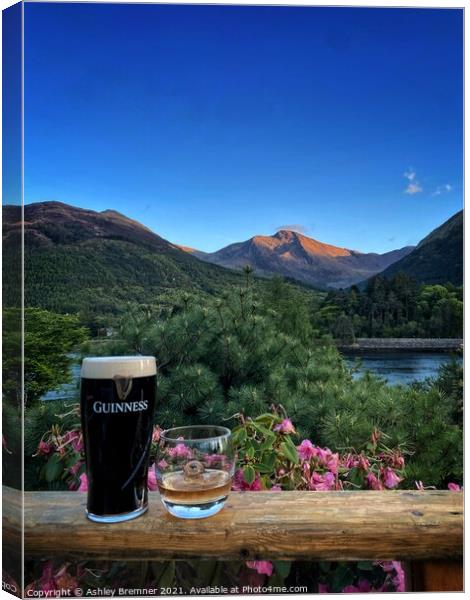 Drink with a view Canvas Print by Ashley Bremner