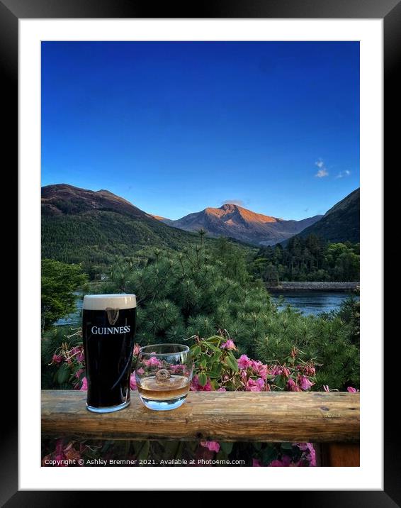 Drink with a view Framed Mounted Print by Ashley Bremner
