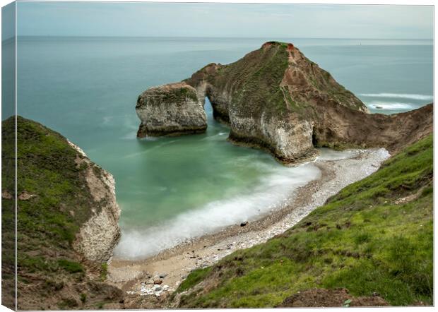 The Drinking Dinosaur Flamborough Head Sea Arch Canvas Print by Jonathan Thirkell