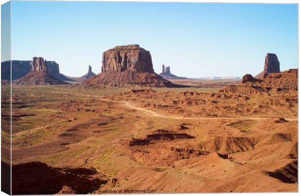 Monument Valley seen fron John Ford Point Canvas Print by Dietmar Rauscher