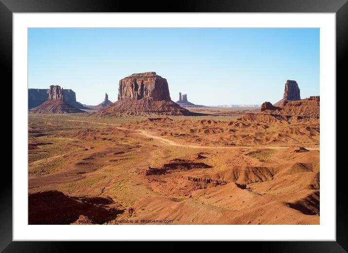 Monument Valley seen fron John Ford Point Framed Mounted Print by Dietmar Rauscher