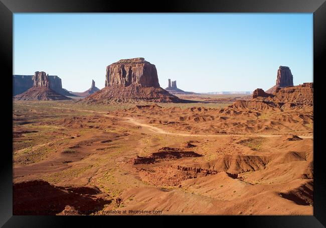 Monument Valley seen fron John Ford Point Framed Print by Dietmar Rauscher
