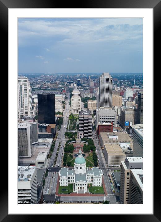 Saint Louis, Missouri, Cityscape Framed Mounted Print by Dietmar Rauscher