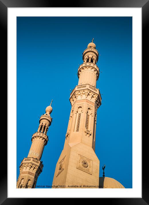 El Tabia Mosque in Aswan - a Concept or Islam and the Orient Framed Mounted Print by Dietmar Rauscher