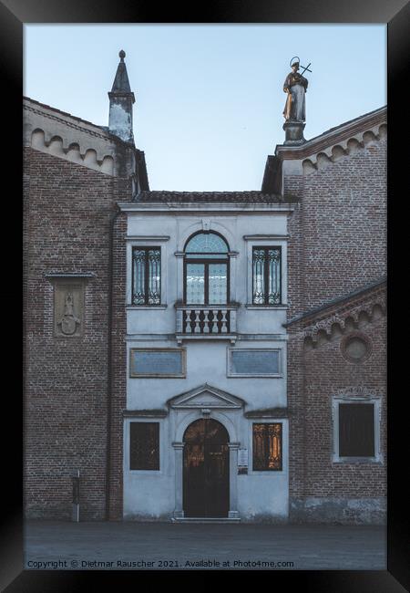 Scuola del Santo, Facade of the Headquarter of the Archconfrater Framed Print by Dietmar Rauscher