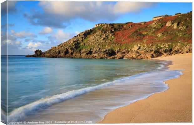Towards the Minack (Porthcurno) Canvas Print by Andrew Ray