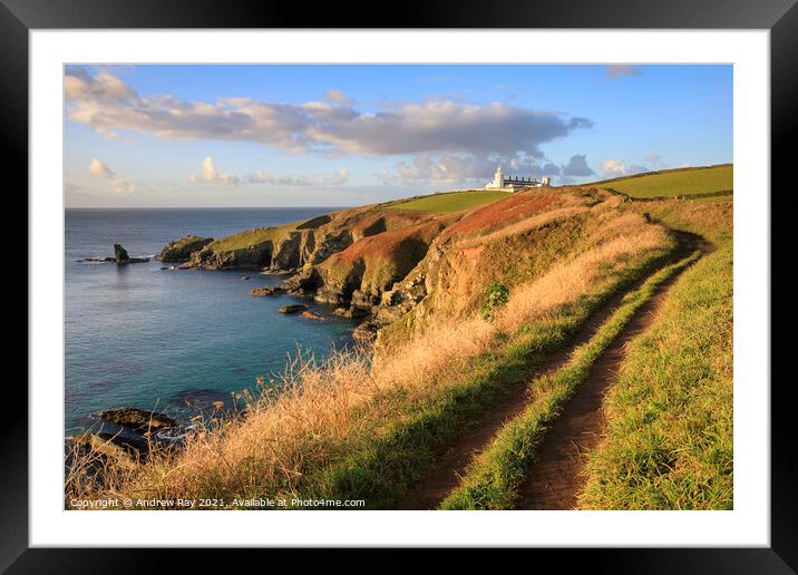Footpath to Lizard Lighthouse  Framed Mounted Print by Andrew Ray